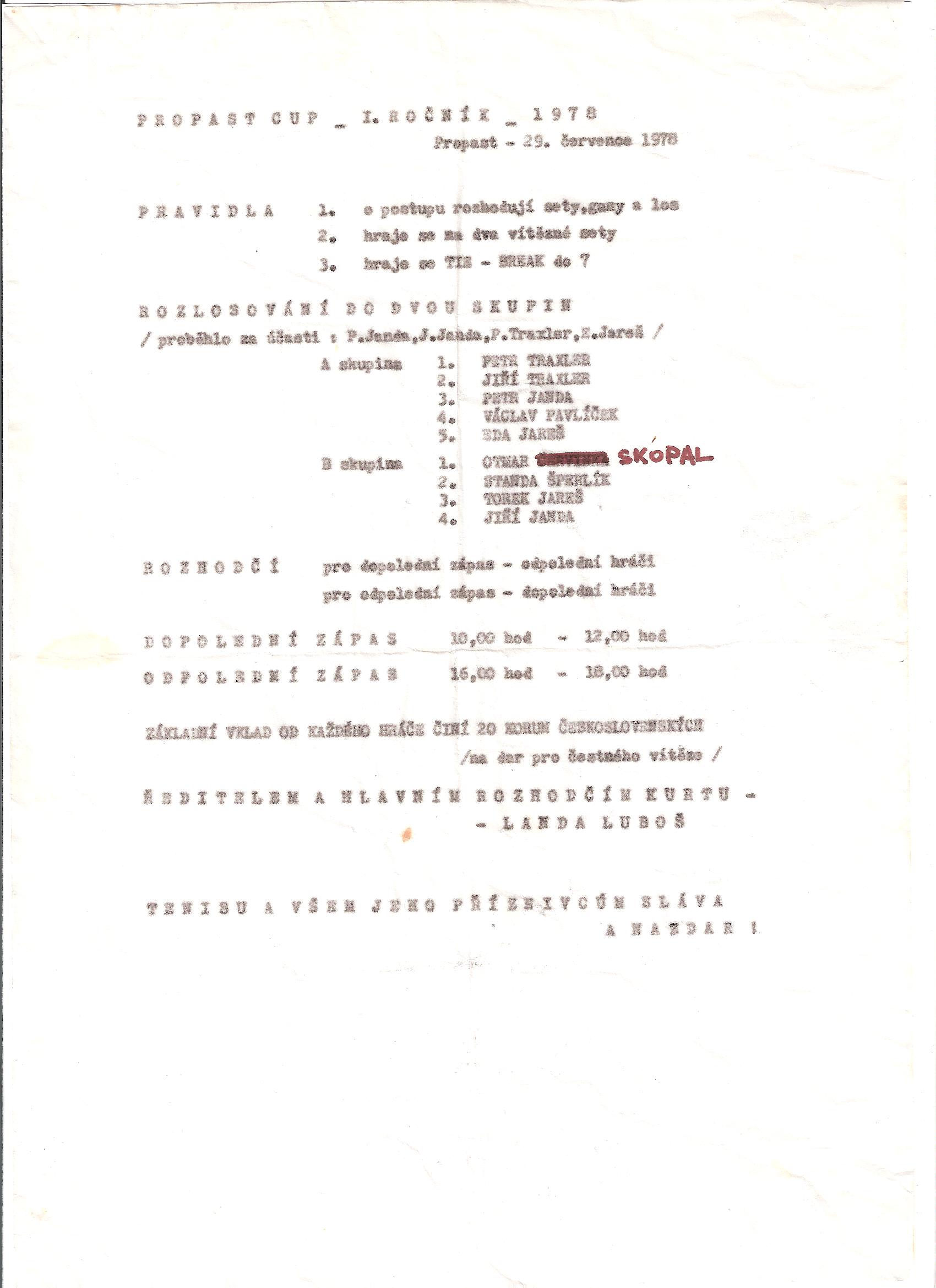 PROPAST CUP 1978